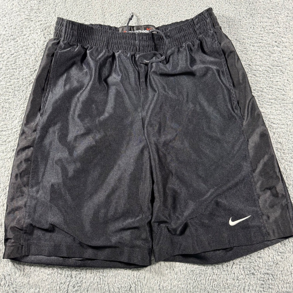 VTG Y2K Nike Basketball Dazzle Shorts Mens Large Black Mesh Athletic Swoosh